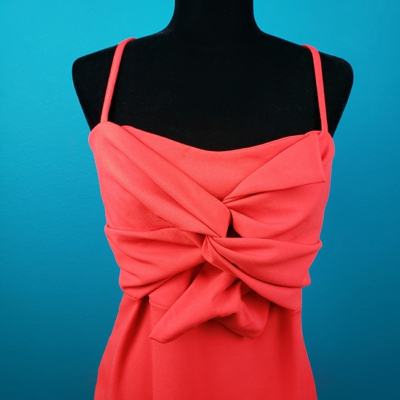 🆕️🌹 LASULA Rich Red Knot Front Mini Dress // (NWT) - Picture 8 of 8